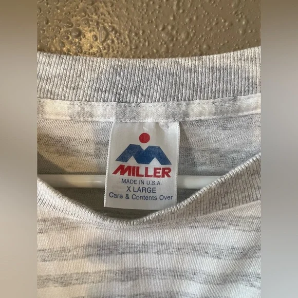 Vintage 90s San Francisco California Miller Striped Shirt Made In The US - Picture 3 of 3